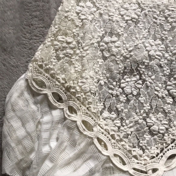 Free People Sheer White Lace Cut Out Tank - Picture 2 of 8